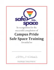 Basic Safe Space Training Certificate